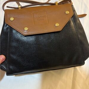 Nina Ricci,  Black and Tan Crossbody Bag